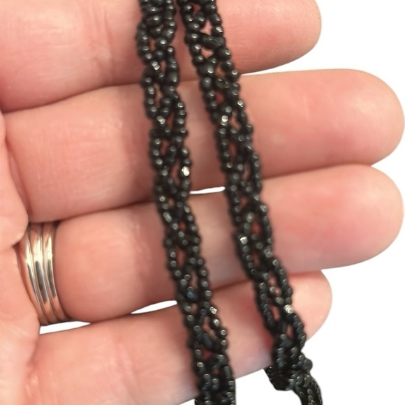 Mini Shoulder Purse Beaded Black Evening Bag - Picture 9 of 14